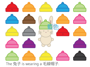 drag the Chinese characters to the hat