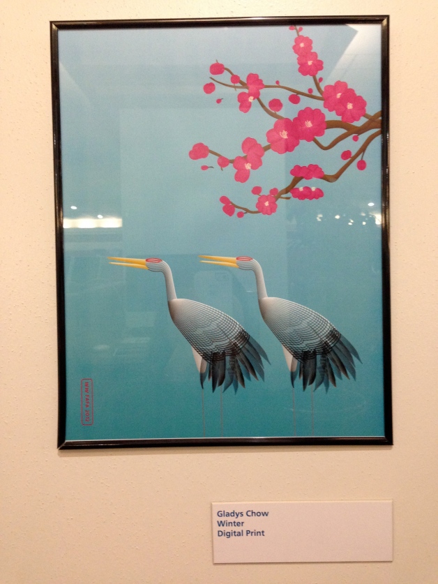 Seasons illustration series: Winter (plum blossoms and cranes)